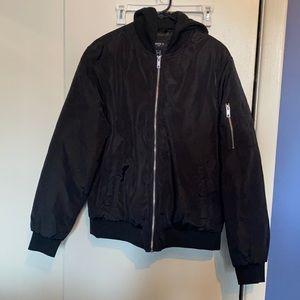 Forever 21 Hooded Bomber Jacket